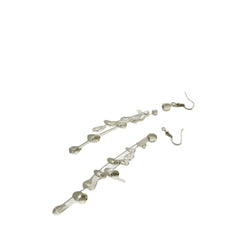 Transparent Ice Drop Pearl Beads Necklace Bracelet Earring Set For Women