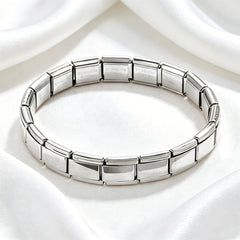 Gold Silver Bricks Anti Tarnish Stainless Steel Bracelet For Women