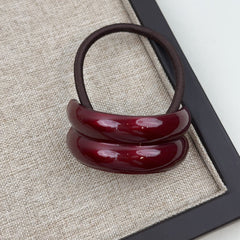 Acrylic White Green Red Beige Brown Hair Band Rubber Band Hair Accessories For Women Kids
