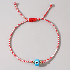 Multi Color Evil Eye Sqaure  Beads Bracelet Wrist Wear For Women