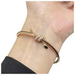Designer Floral Dual Tone Gold Silver Plated CZ Copper Cuff & Kada