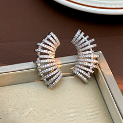 Gold Silver CZ Anti-Tarnish Copper Ear Cuff Earrings