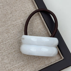 Acrylic White Green Red Beige Brown Hair Band Rubber Band Hair Accessories For Women Kids
