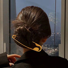 Designer Minimal Bun Stick Clip Gold Silver Hair Accessory For Women
