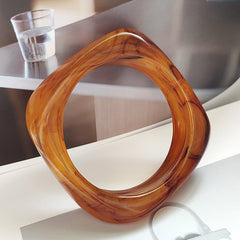Glossy Geometric Multicolour Acrylic Kada Bangle Bracelet For Women