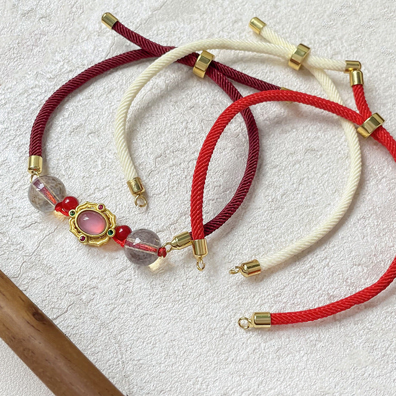 Blue Brown Green Stylish Gold Plated Plain Thread Bracelet For Women