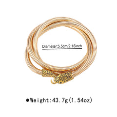 Pink Coil Wrap Style Rose Gold Plated Plain Alloy Bracelet For Women