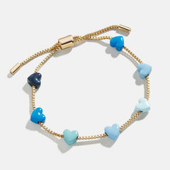 Heart Love 18K Gold Anti Tarnish Adjustable Bracelet For Women