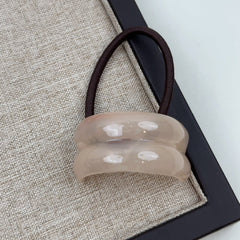 Acrylic White Green Red Beige Brown Hair Band Rubber Band Hair Accessories For Women Kids