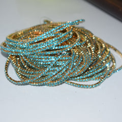 18K Gold Silver Multi Rhinestone Bracelet Bangle Adjustable For Women