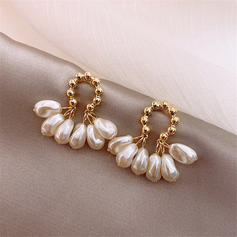 White Pearl 18K Gold Plated Dangler Drop Earring For Women