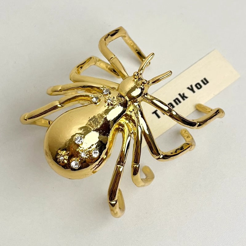 Designer Spider Gold Silver Plated Plain Alloy Bracelet For Women