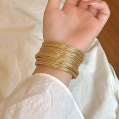 Designer Multi Strand Mesh Chain Gold Silver Plated Adjustable Bracelet