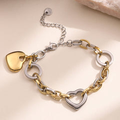 Gold Silver Evil Eye Cubic Zirconia Copper Bracelet For Women