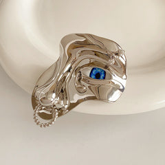 Gold Silver Half Face Beads Alloy Brooch For Women
