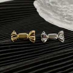 Gold Silver Candy Plain Adjustable Ring For Women