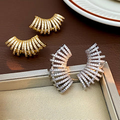 Gold Silver CZ Anti-Tarnish Copper Ear Cuff Earrings