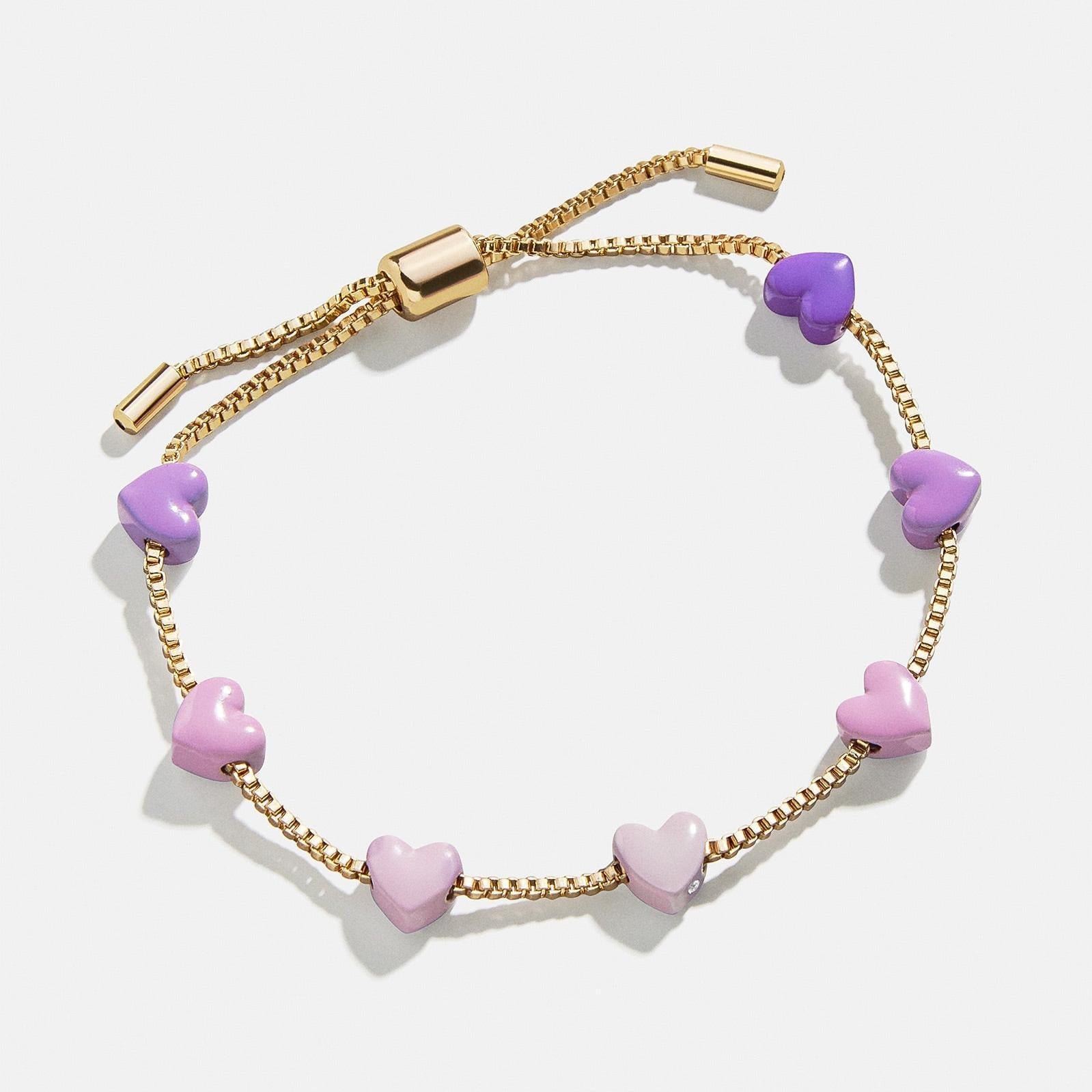 Heart Love 18K Gold Anti Tarnish Adjustable Bracelet For Women