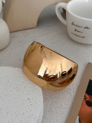 Glossy 18K Gold Anti Tarnish Cuff Kada For Women