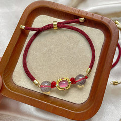 Blue Brown Green Stylish Gold Plated Plain Thread Bracelet For Women