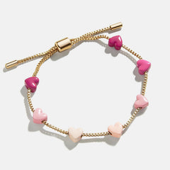 Heart Love 18K Gold Anti Tarnish Adjustable Bracelet For Women