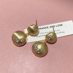 Modern Matte Design Gold Plated CZ Anti Tarnish Copper Hoop Earrings