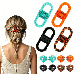 Multi Color Spring Clasp Clip Silver Resin Hair Accessories For Women