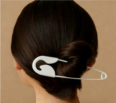 Designer Minimal Bun Stick Clip Gold Silver Hair Accessory For Women