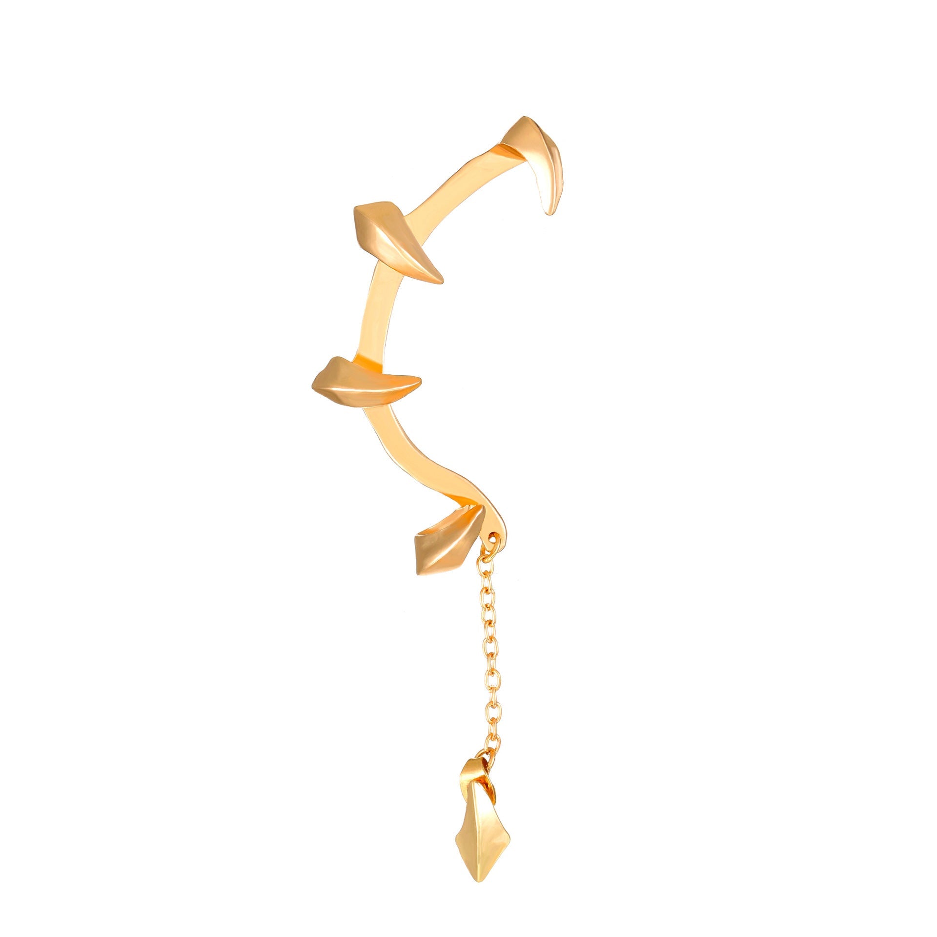 Devil Gothic 18K Gold Plated Anti Tarnish Ear Cuff Earring Pair For Women