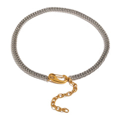 Gold Silver Links Cuban Anti Tarnish Stainless Steel Necklace For Women