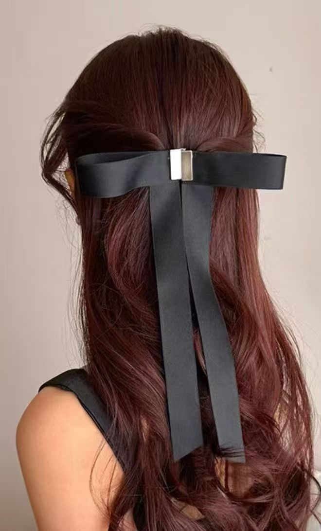 Multi Color Magnetic Bow Gold Plated Plain Hair Accessories For Women