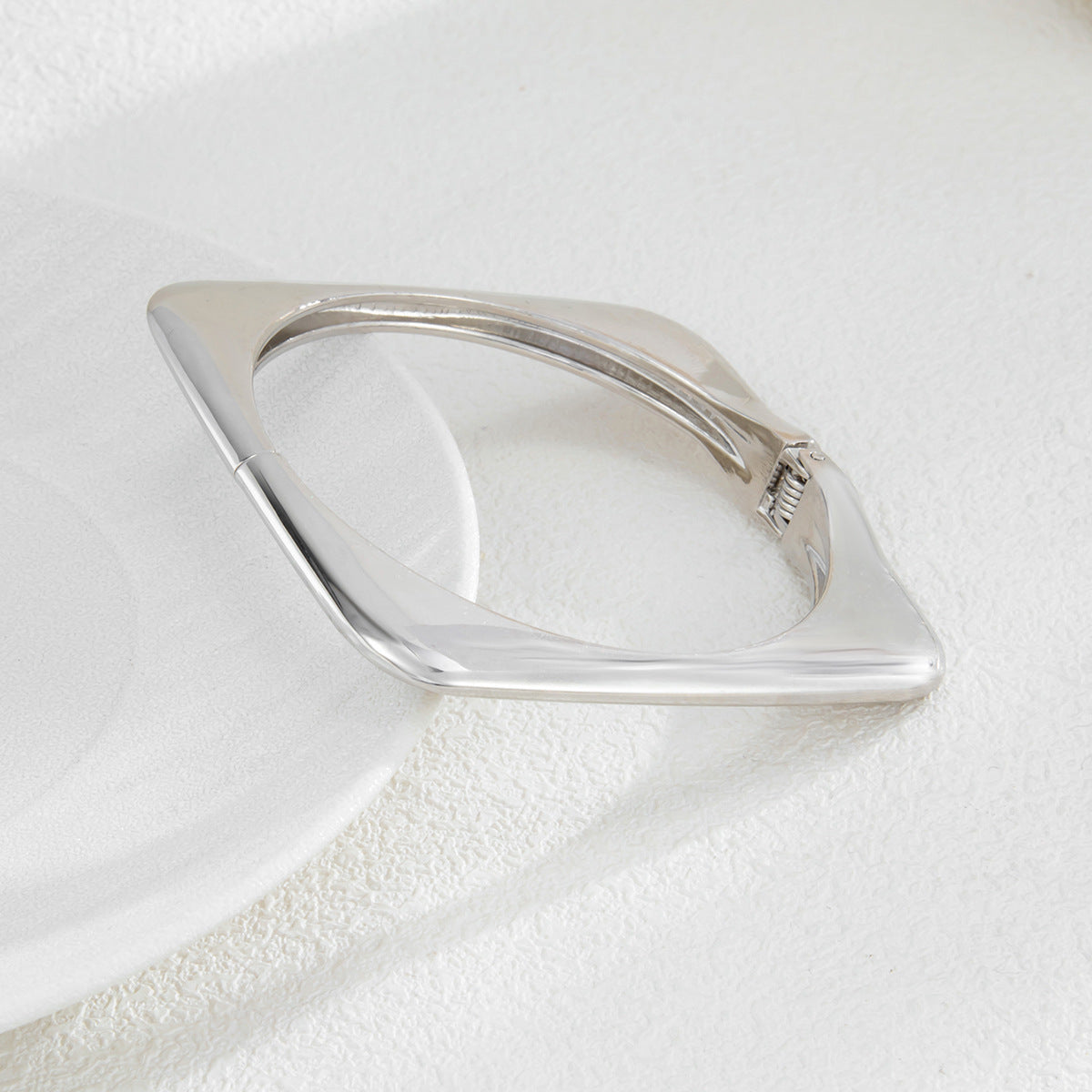 Geometric Style Gold Silver Plated Plain Alloy Cuff & Kada For Women