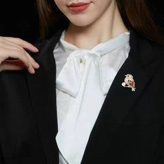 Multi Color Butterfly Gold Cubic Zirconia Copper Brooch For Women