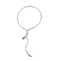 18K Gold Silver Adjustable Flexible Long Necklace For Women