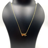 Initial Alphabet Gold Heart Letter A Necklace Pendant Chain