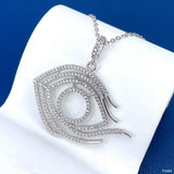 Big Fish Evil Eye 18K Gold Cubic Zirconia Anti Tarnish Necklace Pendant Chain For Women