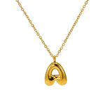 Customized Personalized Bold Initial Letter A 18K Gold Stainless Steel Penda80nt Chain For Women