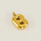 Bold Initial Letter A 18K Gold Stainless Steel Pendant For Women