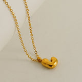 Customized Personalized Bold Initial Letter A 18K Gold Stainless Steel Penda80nt Chain For Women