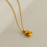 Customized Personalized Bold Initial Letter A 18K Gold Stainless Steel Penda80nt Chain For Women