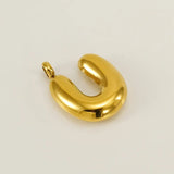 Bold Initial Letter A 18K Gold Stainless Steel Pendant For Women