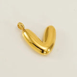 Bold Initial Letter A 18K Gold Stainless Steel Pendant For Women