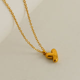 Customized Personalized Bold Initial Letter A 18K Gold Stainless Steel Penda80nt Chain For Women