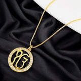 Ek Onkar Cubic Zirconia 18K Gold Anti Tarnish Pendant Chain For Women