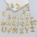 Initial Alphabets Letter A Cubic Zirconia 18K Gold Silver Anti Tarnish Pendant Chain For Women