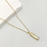 Initial Alphabets Letter A Cubic Zirconia 18K Gold Silver Anti Tarnish Pendant Chain For Women