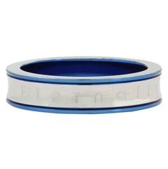 Neon Blue Eternally Yours Tungsten Wedding Engagement Band Ring For Men