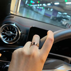 Luxury Screw Stainless Steel Gold Band Ring For Women