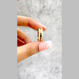 Stainless Steel Enamel Rose Gold White Band Ring For Women