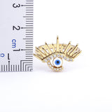 Sun Evil Eye Copper Cubic Zirconia Free Size Adjustable Ring For Women